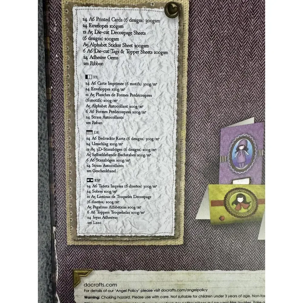 santoro‎ gorjuss craft card compendium kit unused stationery scrapbook set